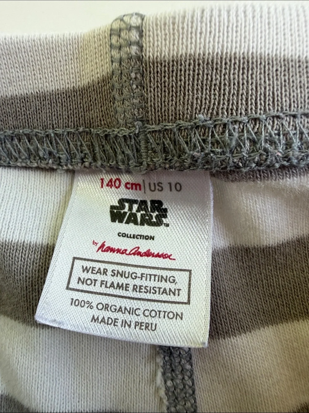 Hanna Andersson Gray & White Striped Stormtrooper Pajama Set
